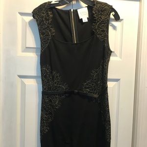 Black midi dress